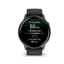 Garmin Venu 4 - 45mm Slate with Black Silicone Band