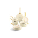 GreenPan Padova 10 Piece Cookset Cream