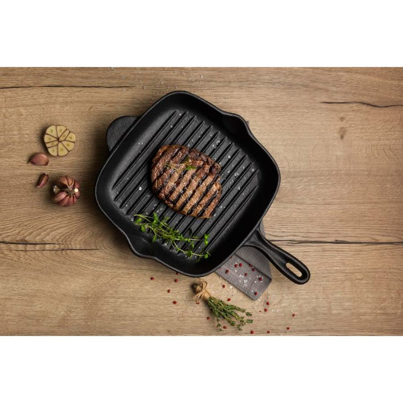 Tramontina Pre-Seasoned Cast Iron Square Griddle Pan (26cm,2.2L)