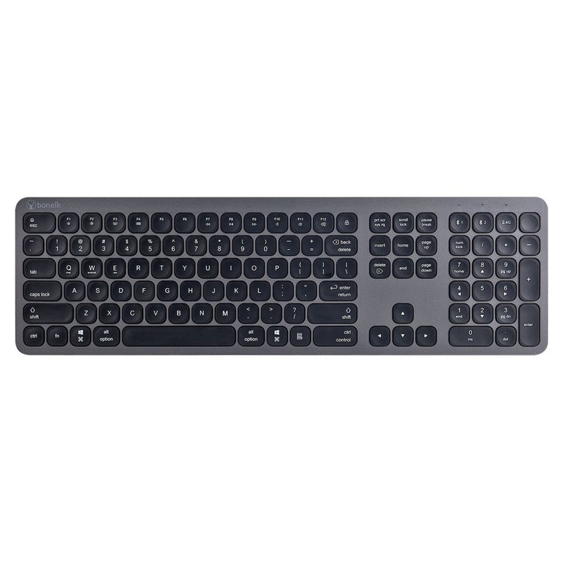 Bonelk KM-447 Slim Bluetooth Wireless Keyboard and Mouse Combo Space Grey