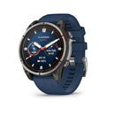 Garmin Quatix 8 47 mm AMOLED Sapphire (Titanium bezel with captain blue silicone band)