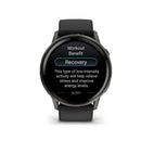 Garmin Venu 4 - 45mm Slate with Black Silicone Band