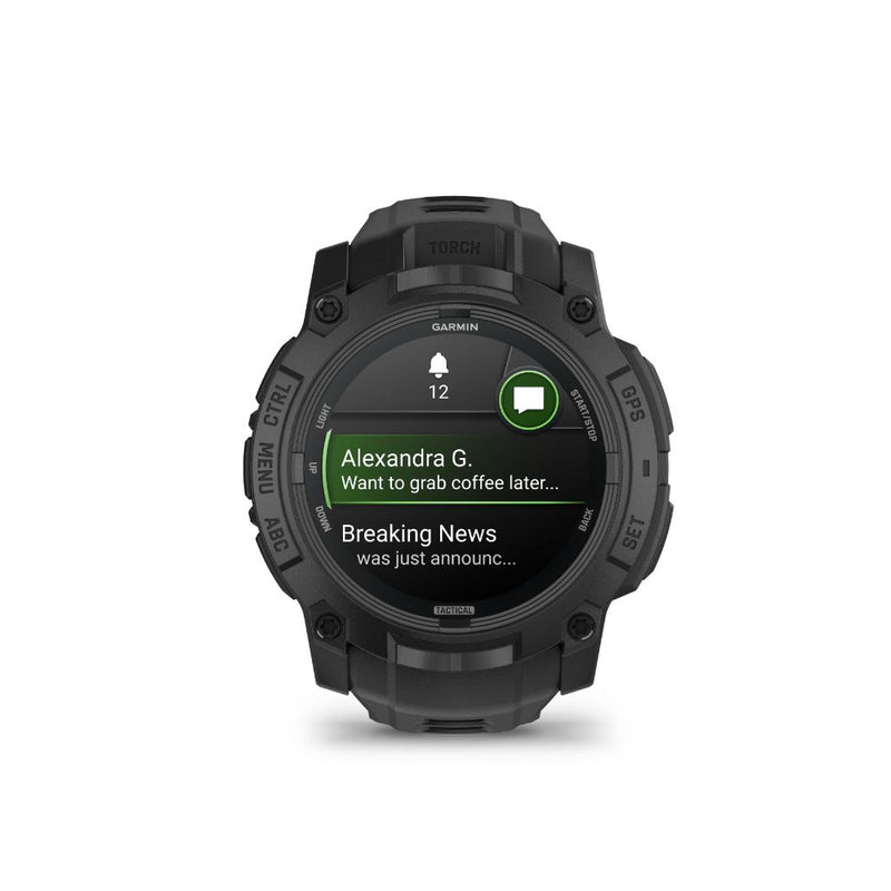 Garmin Instinct 3 50 mm AMOLED Tactical Edition (Black with black silicone band)