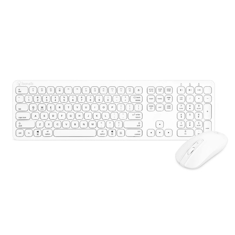 Bonelk KM-447 Slim Wireless Keyboard and Mouse Combo (Mac/Win/iOS/Android)