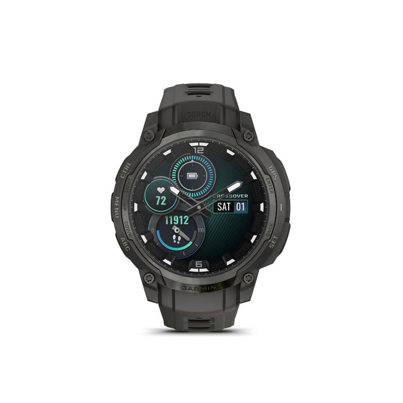 Garmin Instinct Crossover AMOLED Charcoal with Charcoal Silicone Band