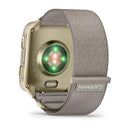 Garmin Venu X1 Soft Gold with Titanium Caseback and French Gray Nylon Band