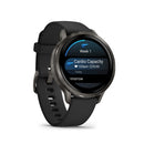 Garmin Venu 4 - 41mm Slate with Black Silicone Band