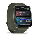 Garmin Venu X1 Moss with Titanium Caseback and Moss ComfortFit Nylon Band