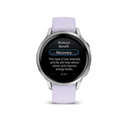 Garmin Venu 4 - 41mm Silver with Periwinkle Silicone Band