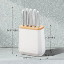 Furi Stone Knife Block Set 6 Piece (Snow Terrazzo)