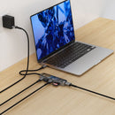 Bonelk Vision Long-Life USB-C to 6-in-1 w/Card Reader Multiport Hub (SG/Clear)