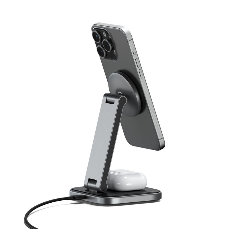 Satechi 2-in-1 Foldable QI2 Wireless Charging Stand