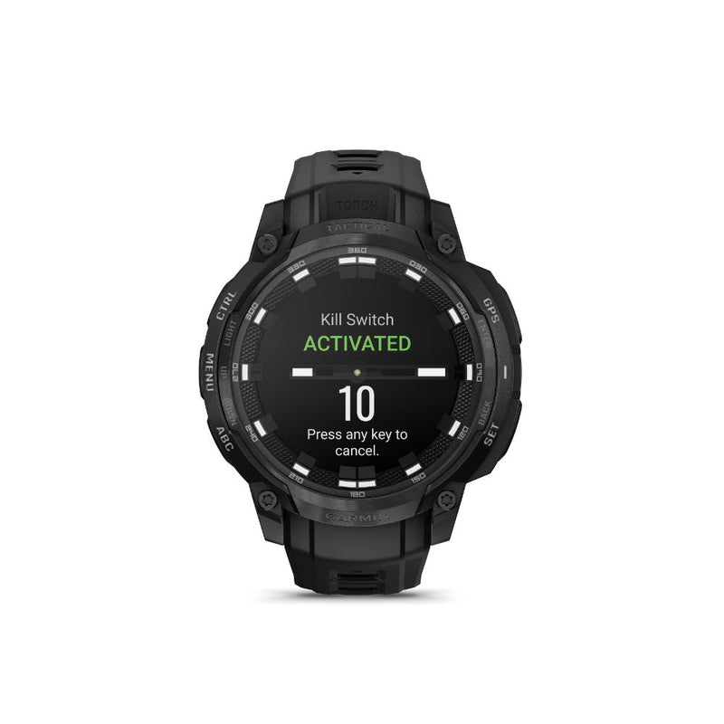Garmin Instinct Crossover AMOLED -Tactical Edition (Black with Black Silicone Band)