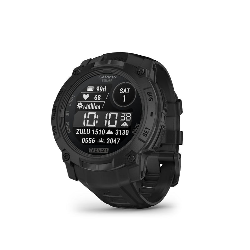 Garmin Instinct 3 50 mm Solar Tactical Edition (Black with black silicone band)