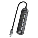 Bonelk Vision Long-Life USB-C to 6in1 Multiport Hub (Clear)