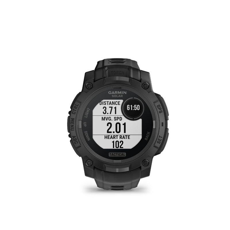 Garmin Instinct 3 45 mm Solar Tactical Edition (Black with black silicone band)