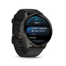 Garmin Venu 4 - 45mm Slate with Black Silicone Band