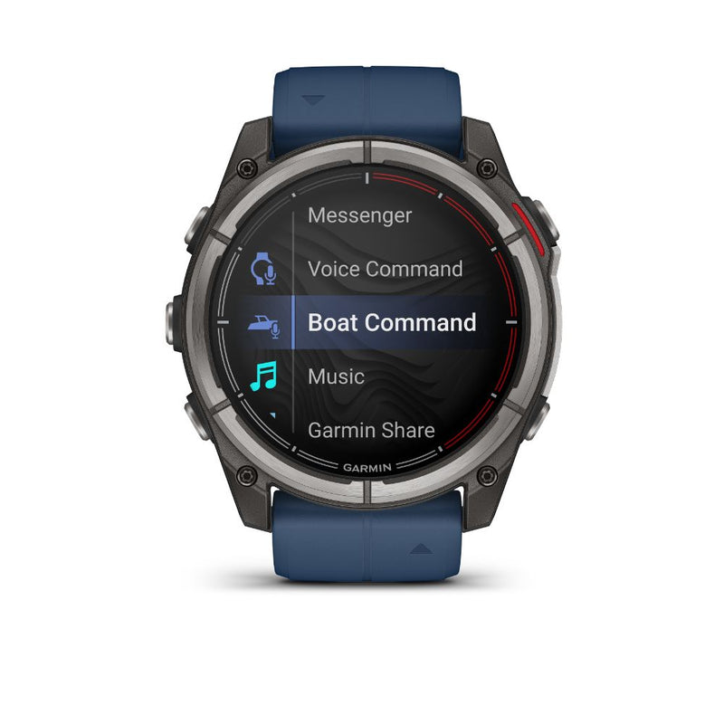 Garmin Quatix 8 51 mm AMOLED Sapphire (Titanium bezel with captain blue silicone band)