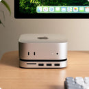 Satechi Mac Mini M4 Stand & Hub with SSD Enclosure (Silver)