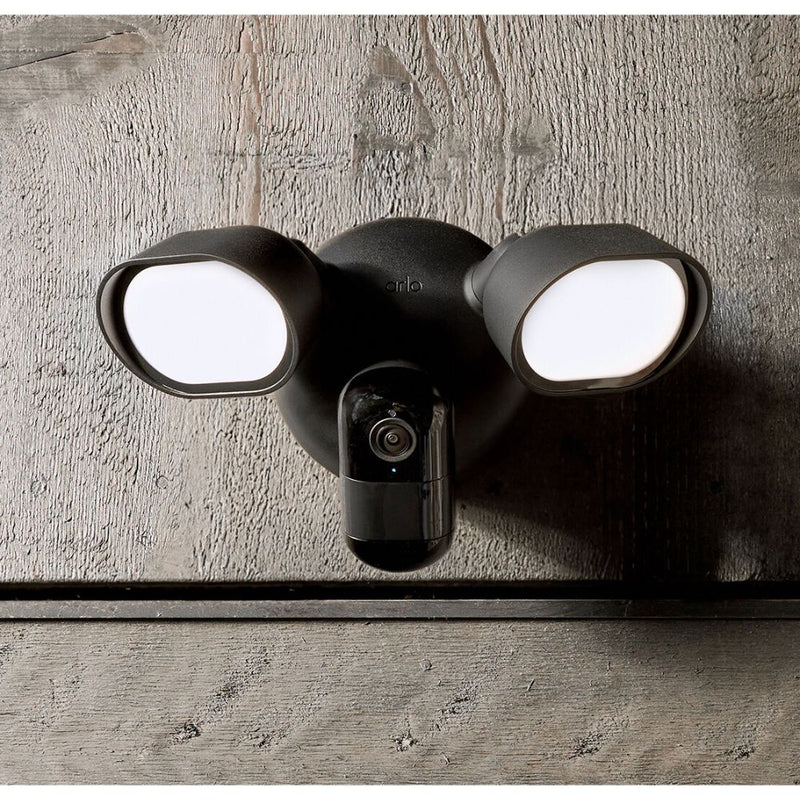 Arlo 2K Wired Floodlight Camera (Black)