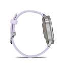 Garmin Venu 4 - 41mm Silver with Periwinkle Silicone Band