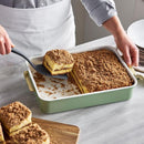 GreenPan Rectangular Cake/Roast Pan with Handles 30.2cm x 25.2cm (Sage Green)
