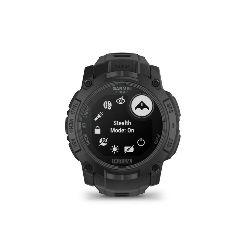 Garmin Instinct 3 50 mm Solar Tactical Edition (Black with black silicone band)