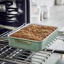GreenPan Rectangular Cake/Roast Pan with Handles 30.2cm x 25.2cm (Sage Green)