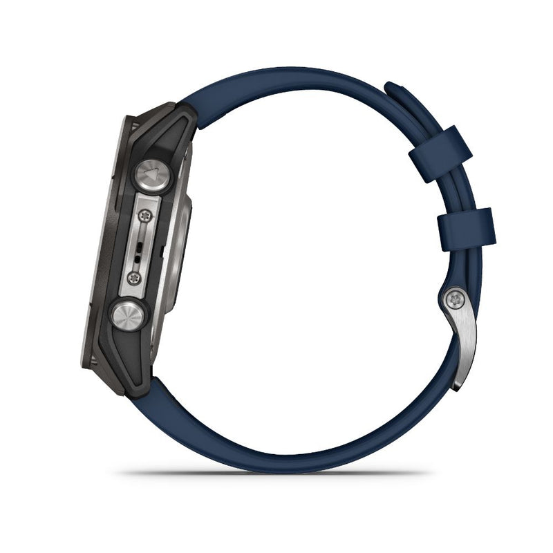 Garmin Quatix 8 47 mm AMOLED Sapphire (Titanium bezel with captain blue silicone band)