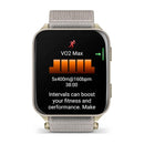 Garmin Venu X1 Soft Gold with Titanium Caseback and French Gray Nylon Band