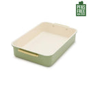 GreenPan Rectangular Cake/Roast Pan with Handles 30.2cm x 25.2cm (Sage Green)