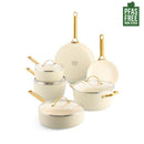 GreenPan Padova 10 Piece Cookset Cream