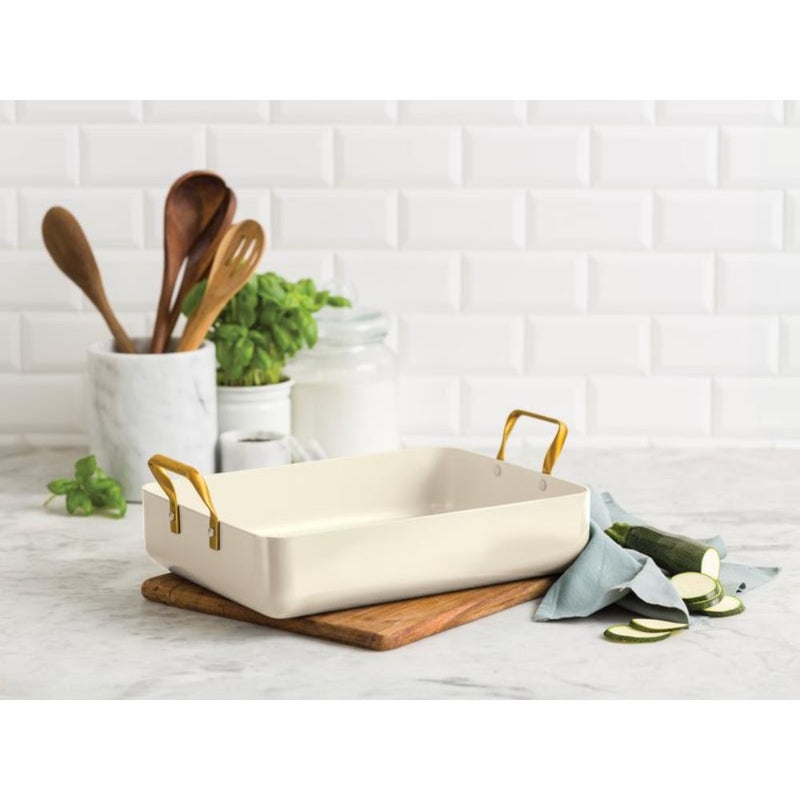 GreenPan Padova Cream PFAS Free Roasting Pan