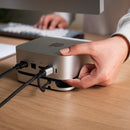 Satechi Mac Mini M4 Stand & Hub with SSD Enclosure (Silver)