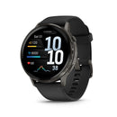 Garmin Venu 4 - 45mm Slate with Black Silicone Band