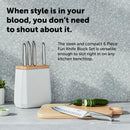 Furi Stone Knife Block Set 6 Piece (Snow Terrazzo)