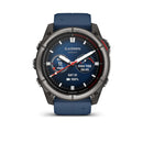 Garmin Quatix 8 51 mm AMOLED Sapphire (Titanium bezel with captain blue silicone band)