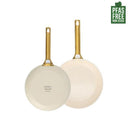 GreenPan Padova 2 Piece Frypan Set Cream 26/30cm