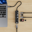 Bonelk Vision Long-Life USB-C to 6-in-1 w/Card Reader Multiport Hub (SG/Clear)
