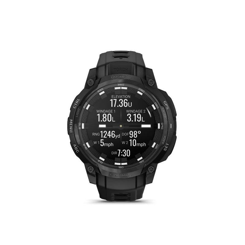 Garmin Instinct Crossover AMOLED -Tactical Edition (Black with Black Silicone Band)