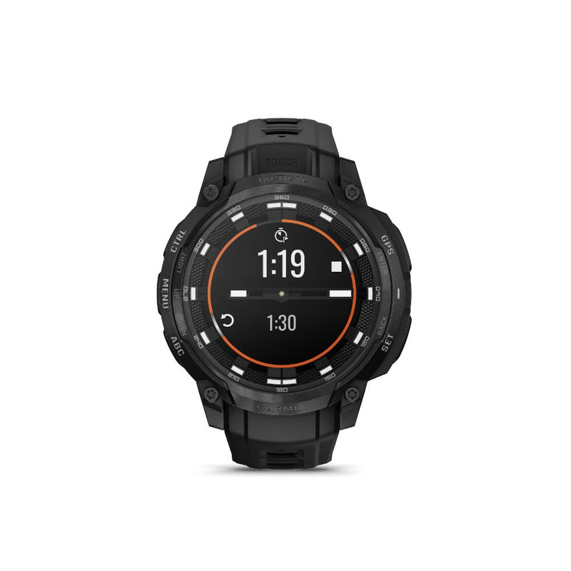 Garmin Instinct Crossover AMOLED -Tactical Edition (Black with Black Silicone Band)