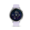 Garmin Venu 4 - 41mm Silver with Periwinkle Silicone Band