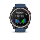 Garmin Quatix 8 51 mm AMOLED Sapphire (Titanium bezel with captain blue silicone band)