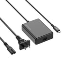 Bonelk Long-Life 100W GaN Universal Laptop Charger, In-Built Cable - 1.5m (Black)