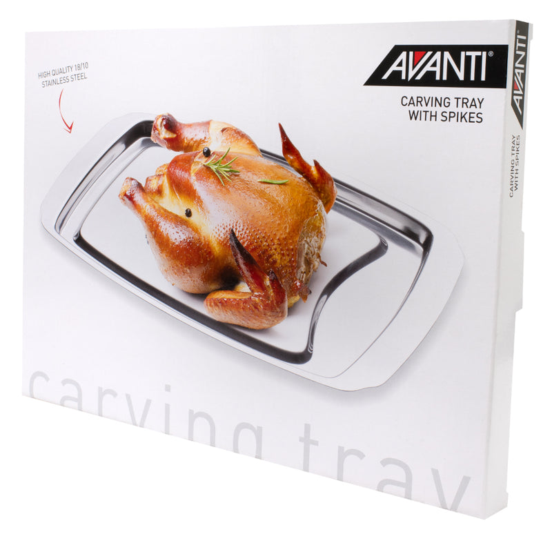 Avanti Stainless Steel Carving Tray with Spikes