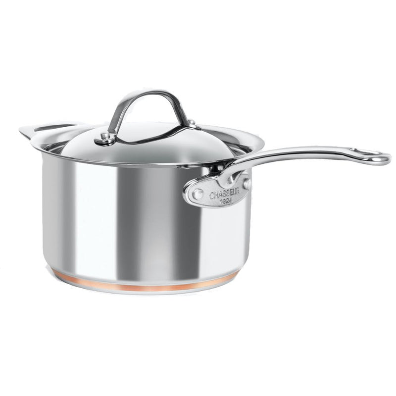 Chasseur Le Cuivre 20x12cm/3.4L Saucepan with Lid and Helper Handle