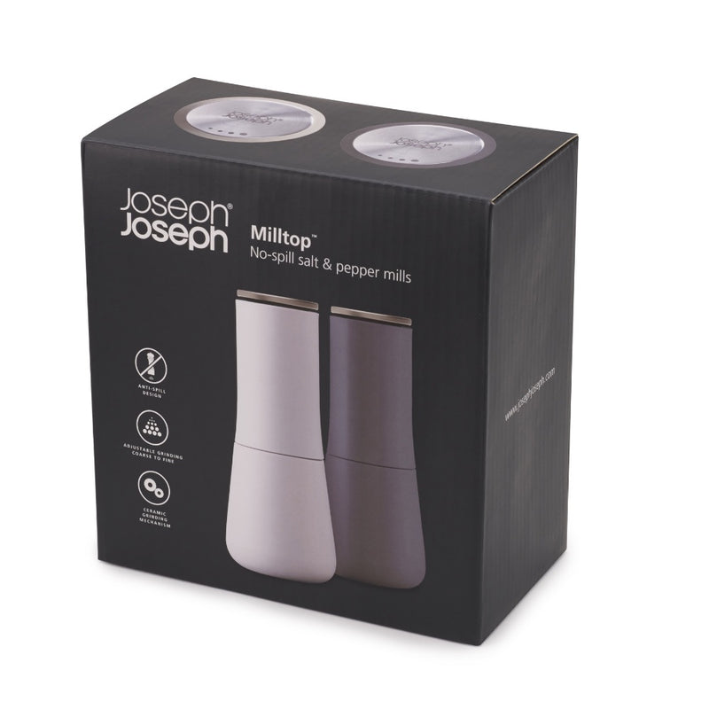 Joseph Joseph Milltop Non-Spill Salt & Pepper Set- Sky