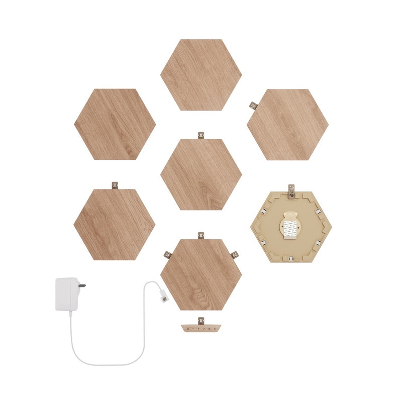 Nanoleaf Elements Wood Look Starter Kit  (7 Pack)
