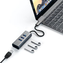 Satechi USB-C  2-in-1 3 Port USB 3. Hub & Ethernet (Space Grey)