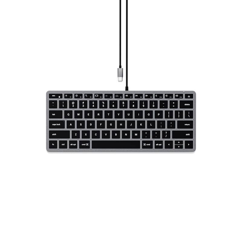 Satechi Slim W1 Wired USB-C Backlit Keyboard (Space Grey)